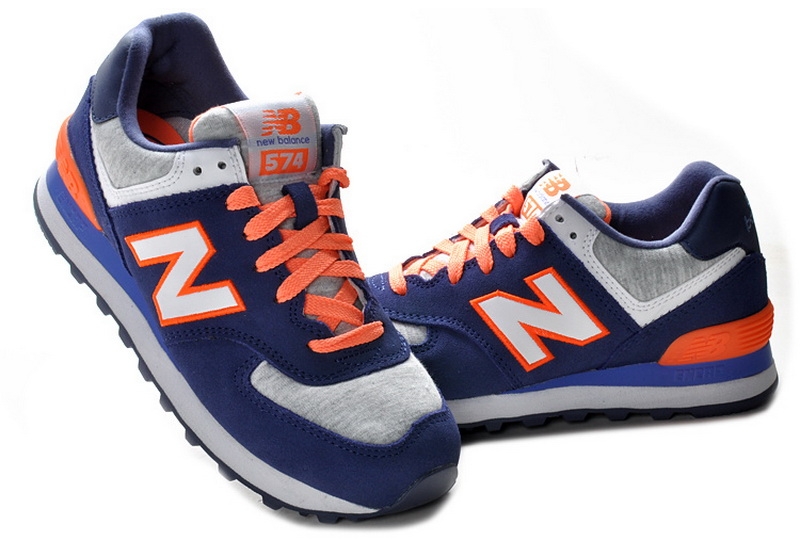 new balance 574 bleu marine et orange